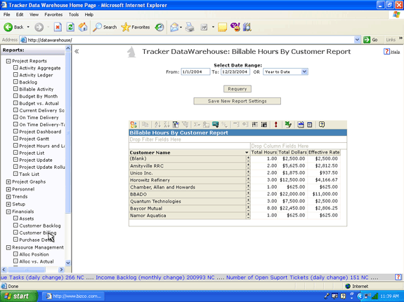 Billable time reports