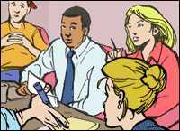 Moses at meeting