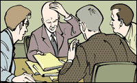 Victor trapped in meetings