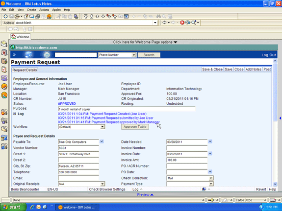 Lotus Notes check request activity logs