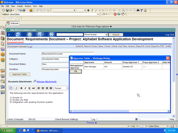 Lotus Notes document management