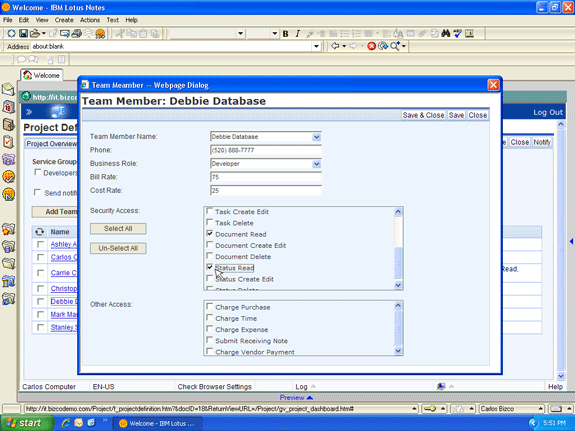 Secure document management within Lotus Notes