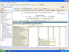 Earned value report