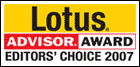 Lotus Advisor Editor's Choice Award!