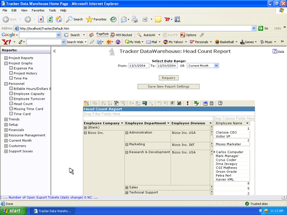 Lotus Notes headcount reports