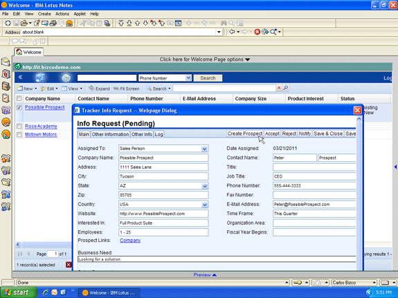 New lead management inLotus Notes