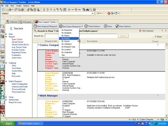 Detailed issue views