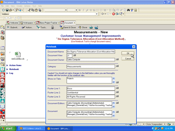 Document level security