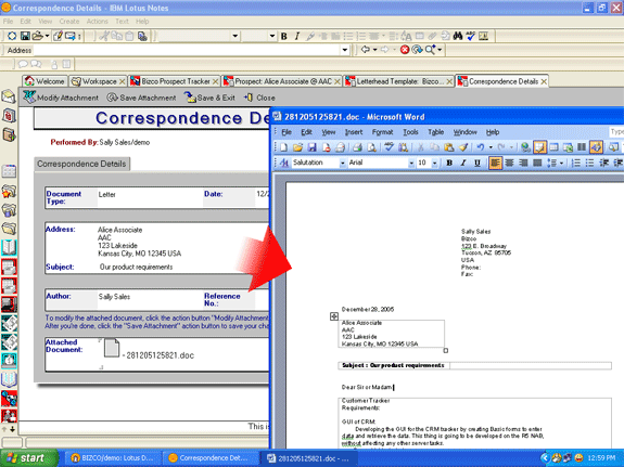 Prospect correspondence management