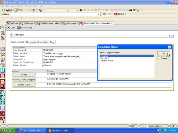 Prospect task management