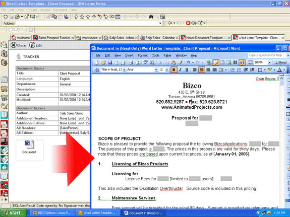 Manage sales documents and templates with Lotus Notes