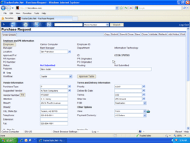 Purchase orders over the Web